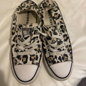 Women’s leopard converse sneakers size 7